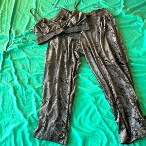2 piece chocolate kisses pant suit